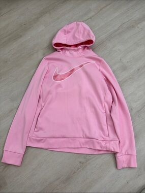 Nike Pink Hooded Sweatshirt with Swoosh